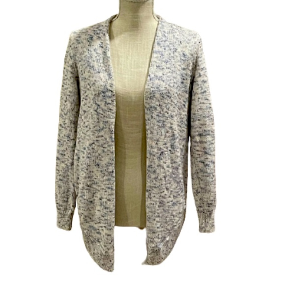 LOFT Pastel Stitch Cotton Cardigan Size Small